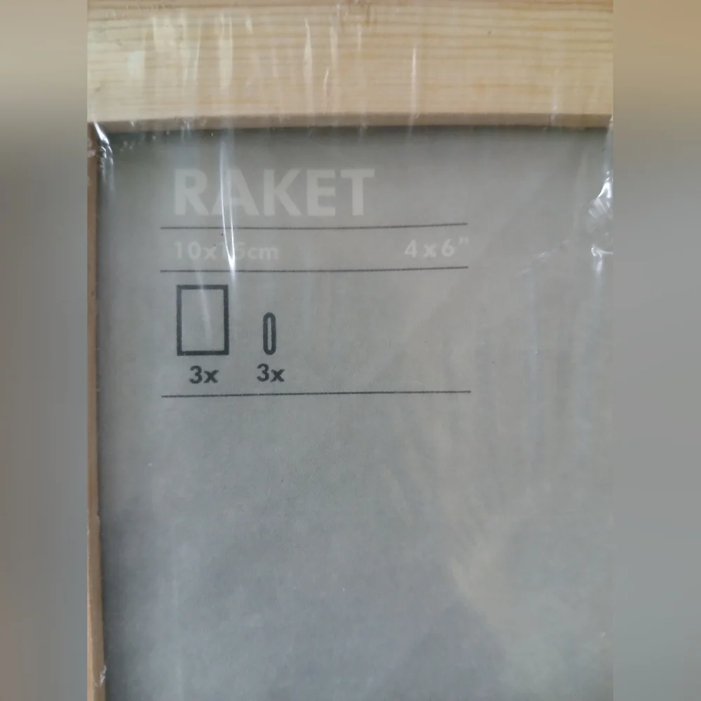 3 pack IKEA RAKET wood picture photo frames